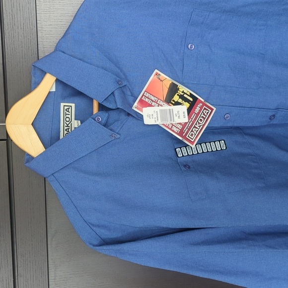 Men's Dakota Oxford MmLong Sleeve Blue Shirt - 2XL NWT - Picture 2 of 7